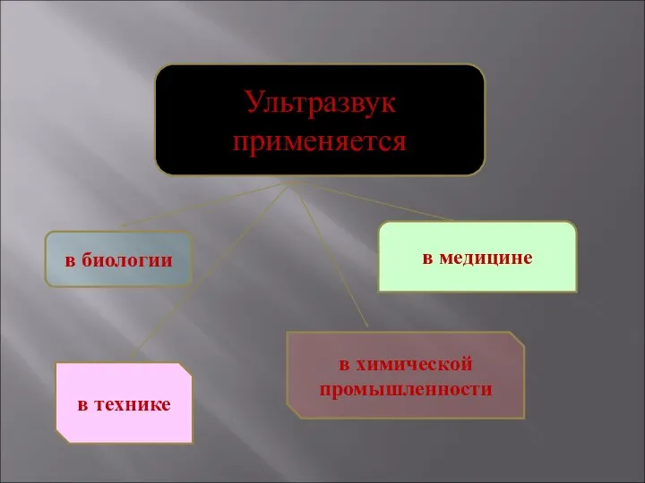 Ультразвук применяется в технике в медицине в химической промышленности в биологии