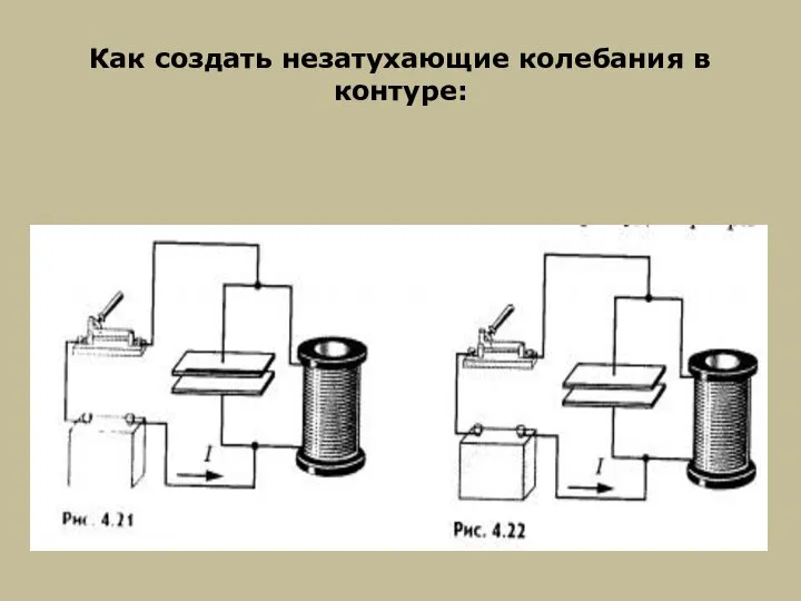 Как создать незатухающие колебания в контуре: