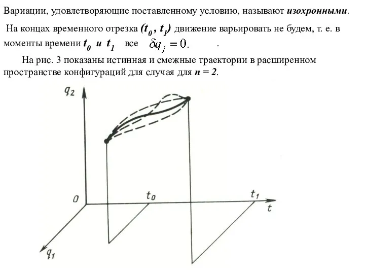 Вариации, удовлетворяющие поставленному условию, называют изохронными. На концах вре­менного отрезка (t0