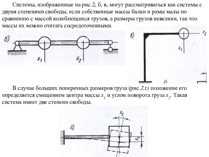 Системы, изображенные на рис.2, б, в, могут рассматриваться как системы с