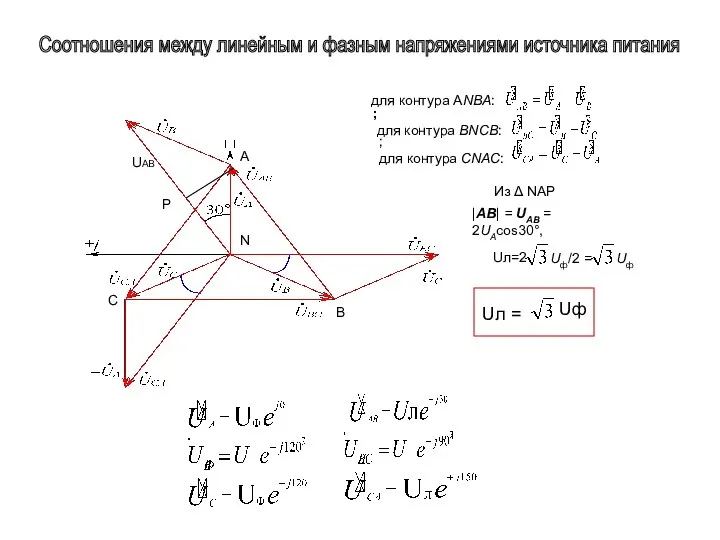 ; для контура ВNСВ: ; для контура СNАС: для контура АNВА: