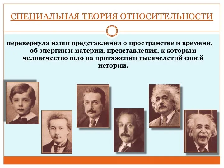 СПЕЦИАЛЬНАЯ ТЕОРИЯ ОТНОСИТЕЛЬНОСТИ перевернула наши представления о пространстве и времени, об