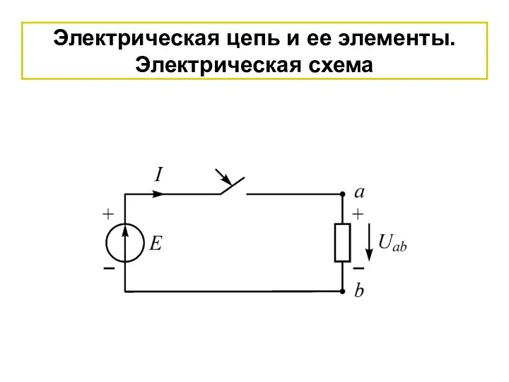 Электрическая цепь и ее элементы. Электрическая схема