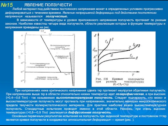 №15 Любой материал под действием постоянного напряжения может в определен­ных условиях