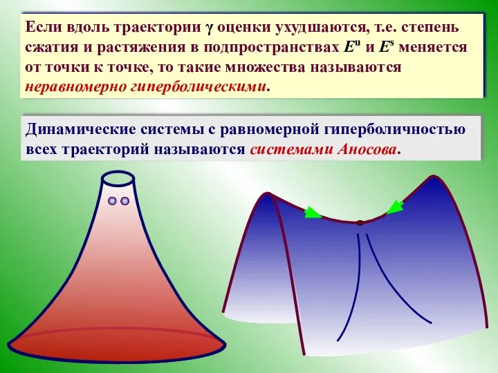 Если вдоль траектории γ оценки ухудшаются, т.е. степень сжатия и растяжения