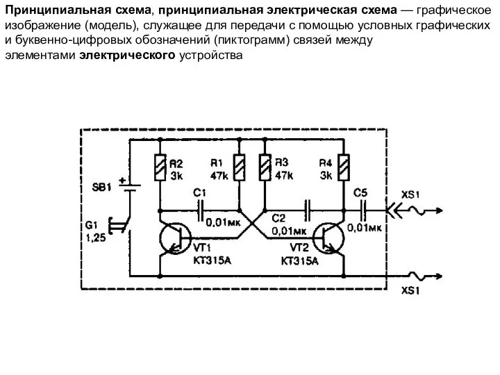 Принципиальная схема, принципиальная электрическая схема — графическое изображение (модель), служащее для