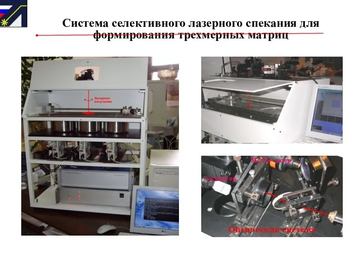 Система селективного лазерного спекания для формирования трехмерных матриц