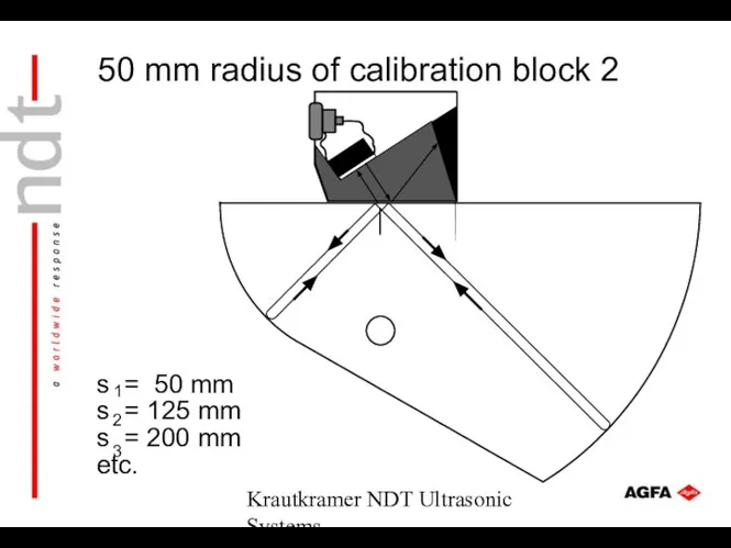 Krautkramer NDT Ultrasonic Systems 50 mm radius of calibration block 2