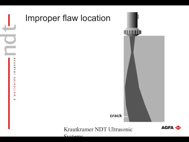 Krautkramer NDT Ultrasonic Systems crack Improper flaw location