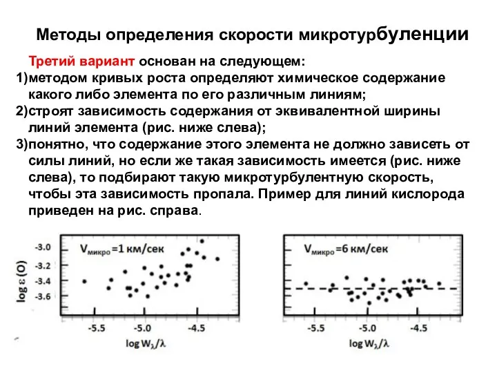 Третий вариант основан на следующем: методом кривых роста определяют химическое содержание