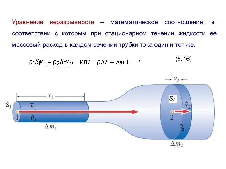 Уравнение неразрывности – математическое соотношение, в соответствии с которым при стационарном