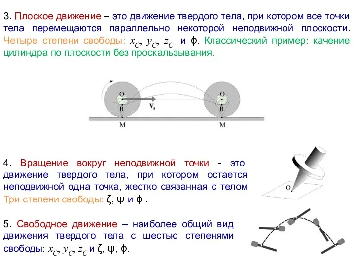 3. Плоское движение – это движение твердого тела, при котором все