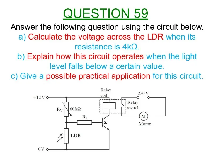 Answer the following question using the circuit below. a) Calculate the