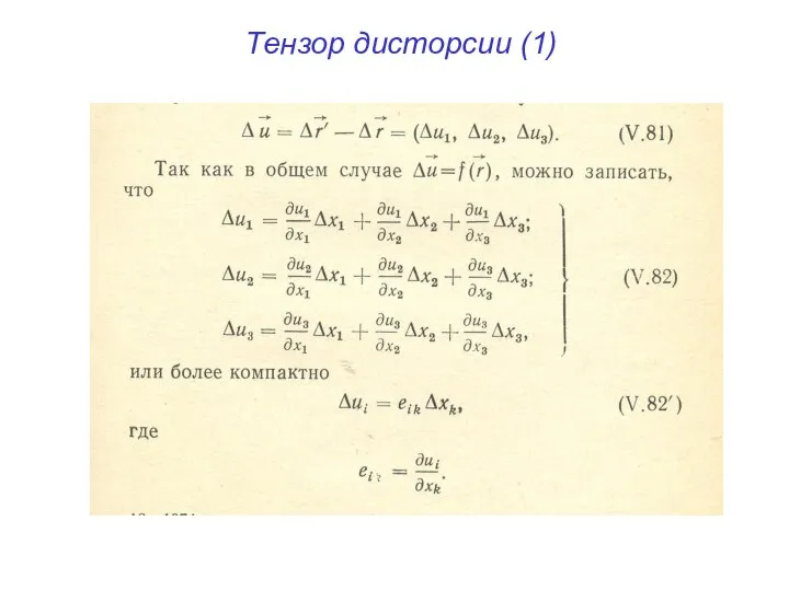 Тензор дисторсии (1)