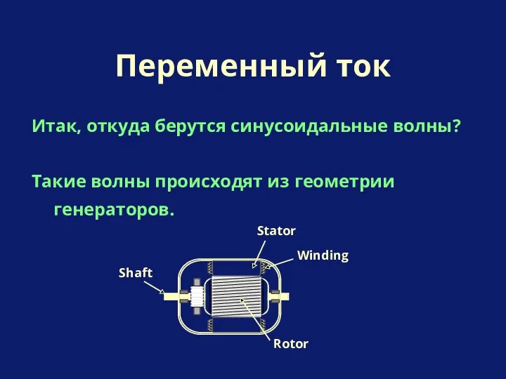 Итак, откуда берутся синусоидальные волны? Такие волны происходят из геометрии генераторов.