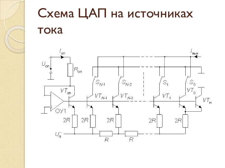 Схема ЦАП на источниках тока