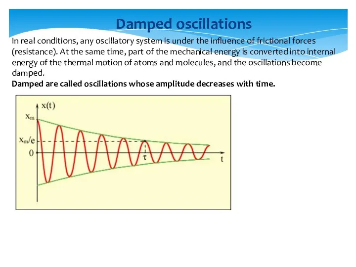 In real conditions, any oscillatory system is under the influence of