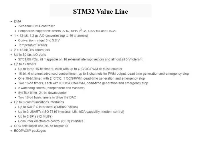 STM32 Value Line