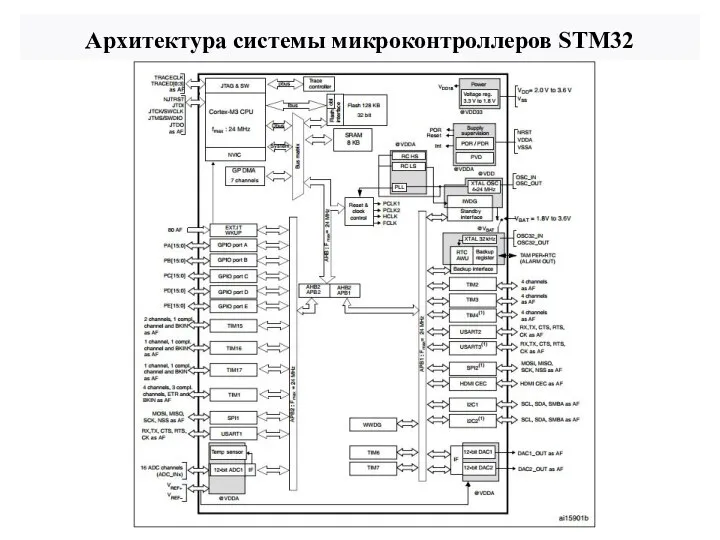 Архитектура системы микроконтроллеров STM32