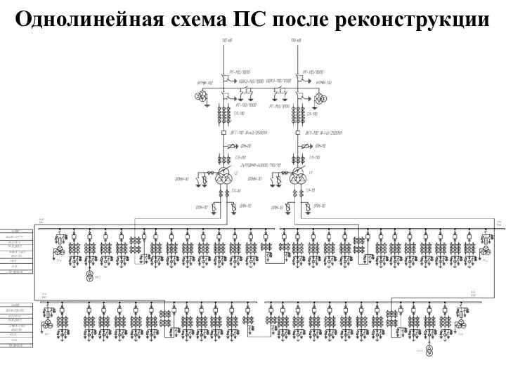 Однолинейная схема ПС после реконструкции