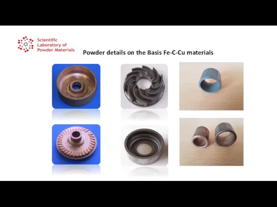 Powder details on the Basis Fe-C-Cu materials