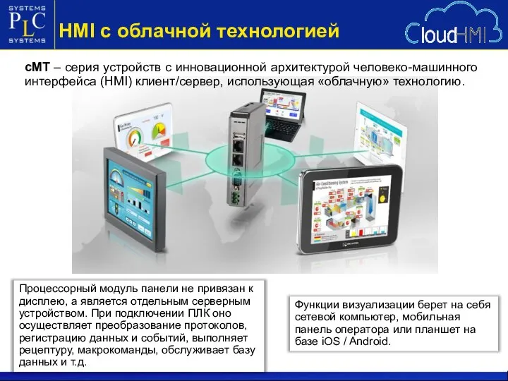 Процессорный модуль панели не привязан к дисплею, а является отдельным серверным