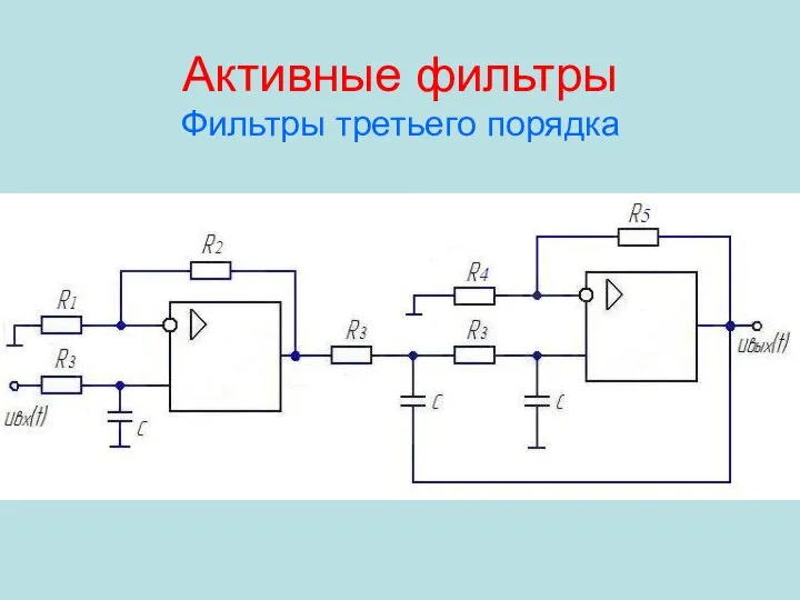 Активные фильтры Фильтры третьего порядка