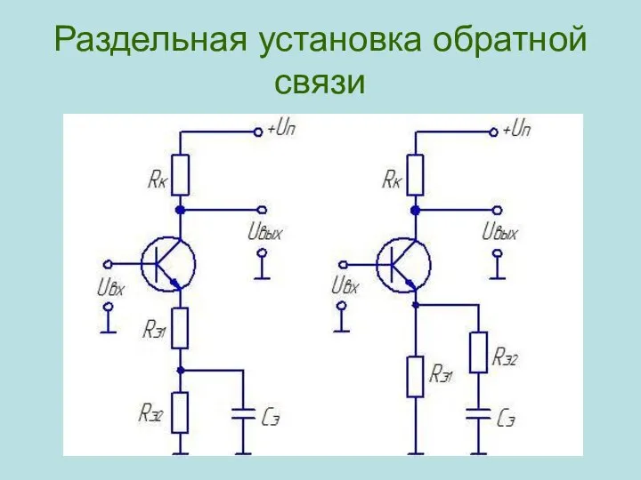 Раздельная установка обратной связи