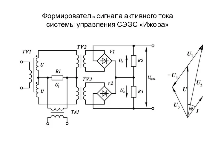 Формирователь сигнала активного тока системы управления СЭЭС «Ижора»