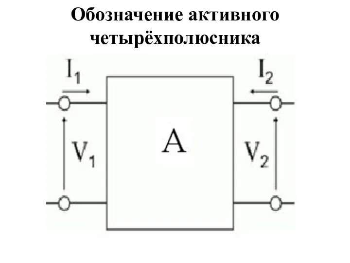 Обозначение активного четырёхполюсника