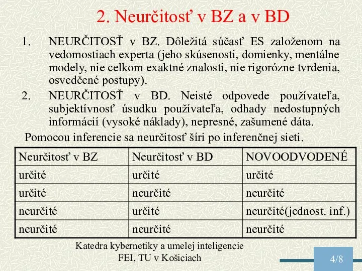 Katedra kybernetiky a umelej inteligencie FEI, TU v Košiciach /8 2.