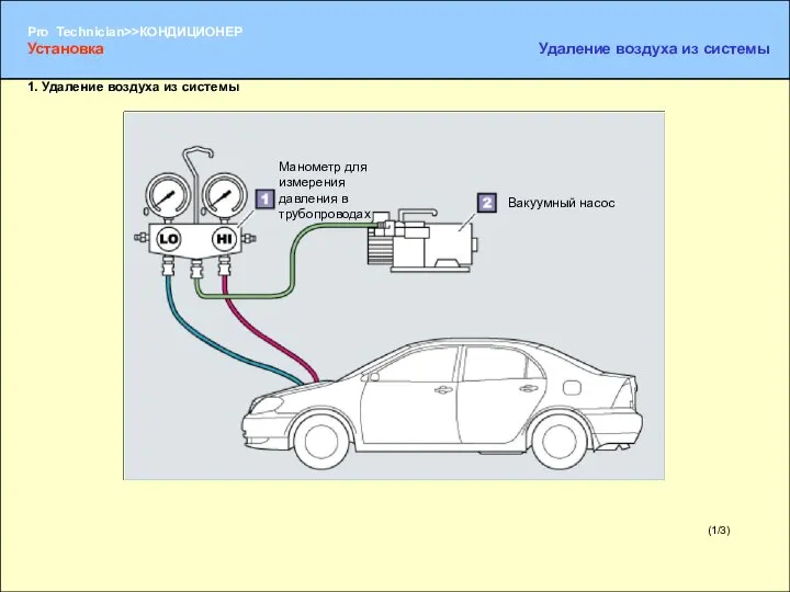 (1/3) 1. Удаление воздуха из системы Манометр для измерения давления в