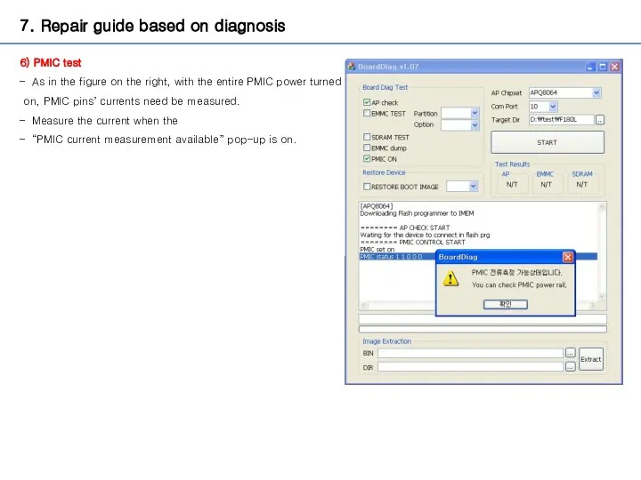 7. Repair guide based on diagnosis 6) PMIC test As in