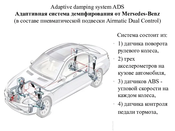 Adaptive damping system ADS Адаптивная система демпфирования от Mersedes-Benz (в составе