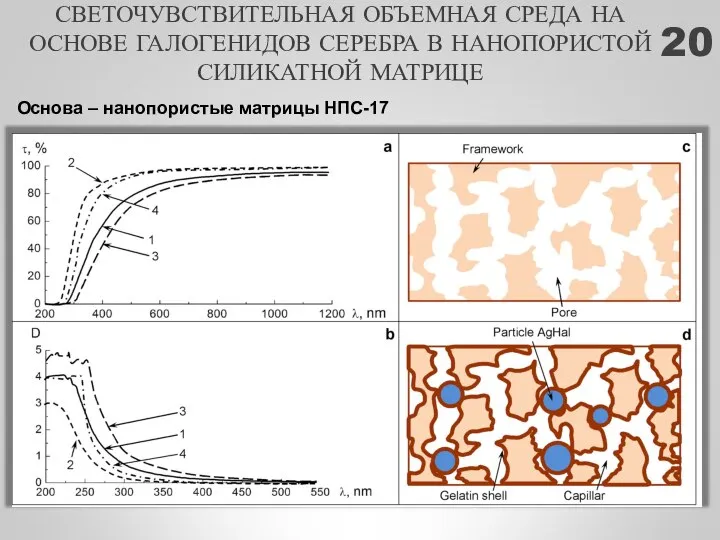 СВЕТОЧУВСТВИТЕЛЬНАЯ ОБЪЕМНАЯ СРЕДА НА ОСНОВЕ ГАЛОГЕНИДОВ СЕРЕБРА В НАНОПОРИСТОЙ СИЛИКАТНОЙ МАТРИЦЕ