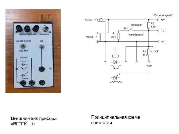 Внешний вид прибора «ВГПГК – 1» Принципиальная схема приставки
