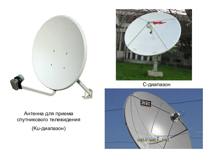 Антенна для приема спутникового телевидения (Ku-диапазон) C-диапазон