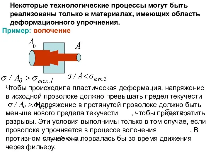 Некоторые технологические процессы могут быть реализованы только в материалах, имеющих область