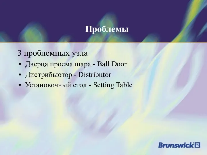 3 проблемных узла Дверца проема шара - Ball Door Дистрибьютор -