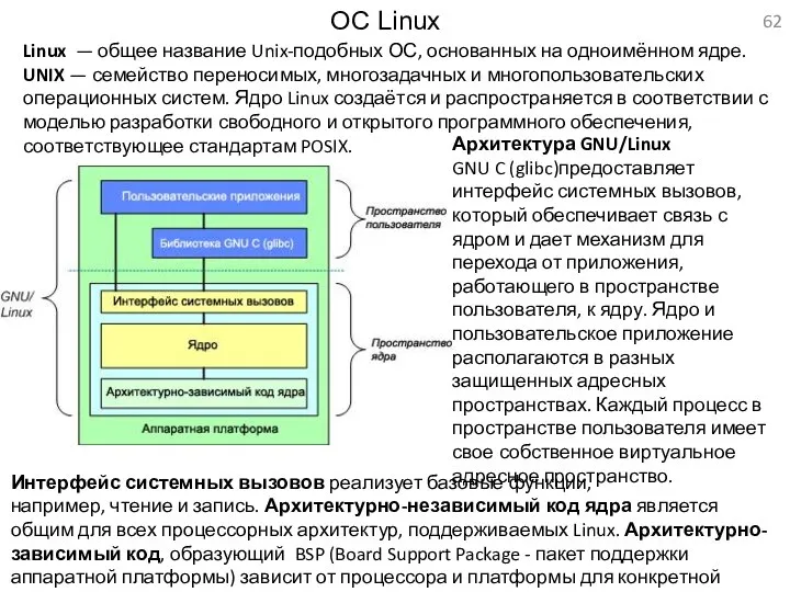 ОС Linux Linux — общее название Unix-подобных ОС, основанных на одноимённом