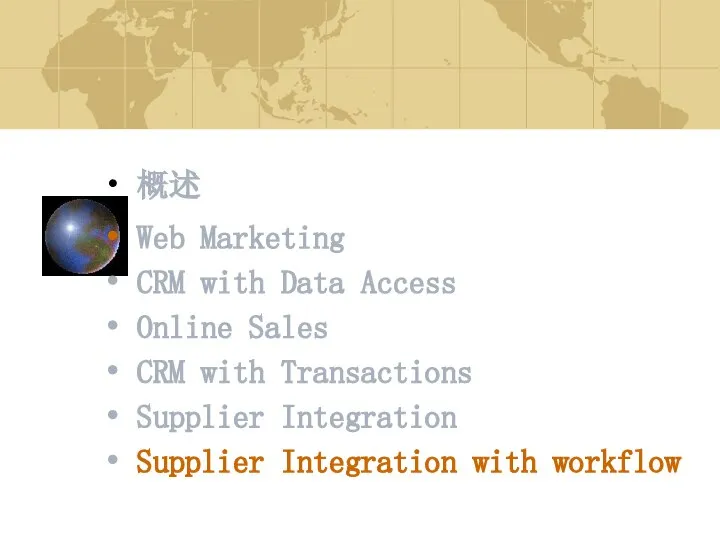 概述 Web Marketing CRM with Data Access Online Sales CRM with