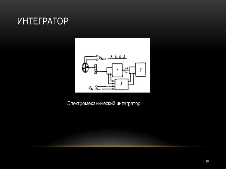 ИНТЕГРАТОР Электромеханический интегратор