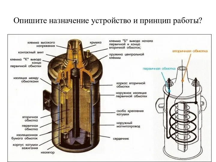 Опишите назначение устройство и принцип работы?