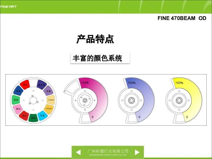 FINE 470BEAM OD 丰富的颜色系统 产品特点