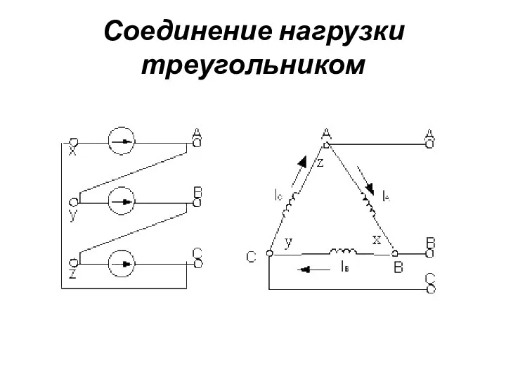 Соединение нагрузки треугольником