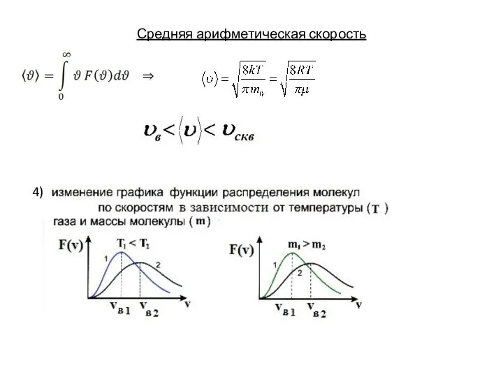 Средняя арифметическая скорость 4)