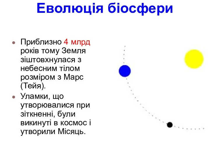 Приблизно 4 млрд років тому Земля зіштовхнулася з небесним тілом розміром