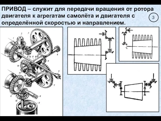 ПРИВОД – служит для передачи вращения от ротора двигателя к агрегатам