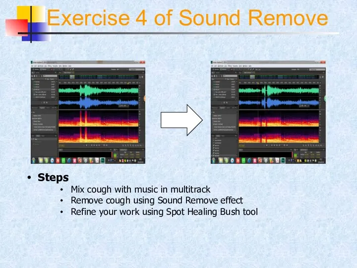 Exercise 4 of Sound Remove Steps Mix cough with music in