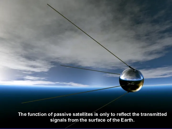 The function of passive satellites is only to reflect the transmitted